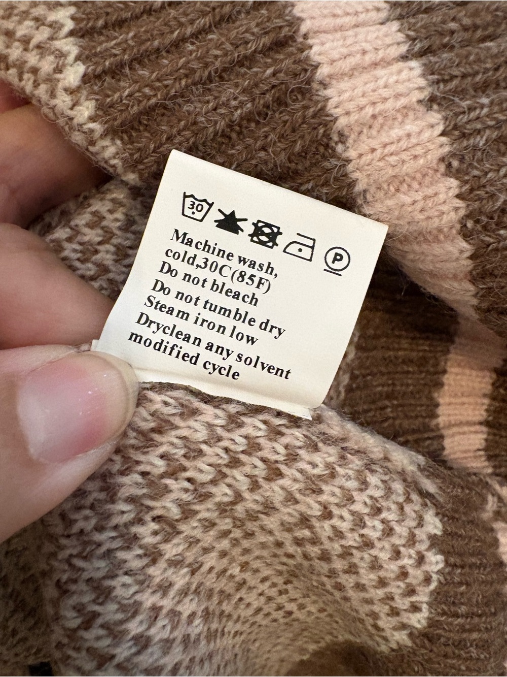 Cozy Leopard Print Crewneck Sweater - Brown & Cream - Picture 3 of 7